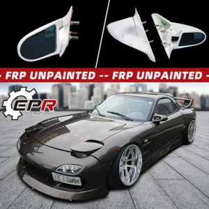 For Mazda RX7 FD3S LHD 2pcs Rearview Rear View Mirror Trim Mirrors FRP Unpainted - Picture 1 of 12