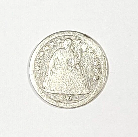 1851 Seated Liberty Half Dime 5c Coin Cover