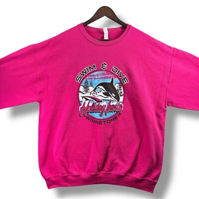 Sudadera para hombre Swim & Dive Winnetonka Holiday Invite XL rosa manga larga Foto 1 de 4