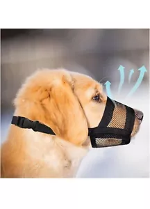 2 Pack Pet Dog Muzzle Anti-lick Anti-Biting Chewing Bark Licking Mouth Cover - Picture 1 of 7