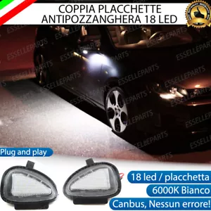 KIT PLACCHETTE LED CORTESIA SPECCHIETTI VW GOLF 6 VI 6000K ANTI POZZANGHERA - Foto 1 di 10