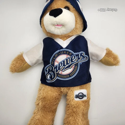 MLB Milwaukee Brewers Plush Bear Bucket Hat 2012 MLB Genuine Merchandise 14" Cover
