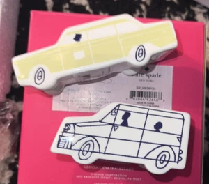 Kate Spade New York, Salt & Pepper Shakers, Hopscotch Drive Taxi & Mini Van, New - Picture 1 of 8