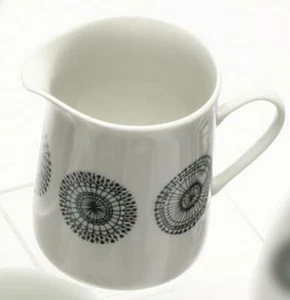Crema moderna de 3" Porsgrund de mediados de siglo, #62, verde oscuro sobre blanco - Imagen 1 de 2