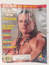 WWF Magazine August 1992 Wrestling British Bulldog Tatanka WWE Vintage