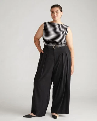 Universal Standard Palais Cooling Cupro Wide Leg Flowy Pants Sz M 18/20 NWT $218 - Image 1 of 4