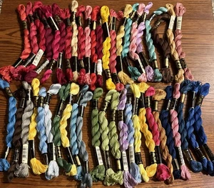 Lot of 46 DMC Perle Cotton Embroidery Floss  Size 5 - Picture 1 of 1