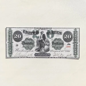 20 Dollars 1861 New York Demand Note Greenback Reproduction Banknote Fr US# 11a - Picture 1 of 4
