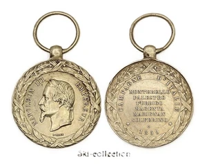 Medaglia Della Campagna D'Italia 1859. Napoleone III°. Argento - Picture 1 of 2