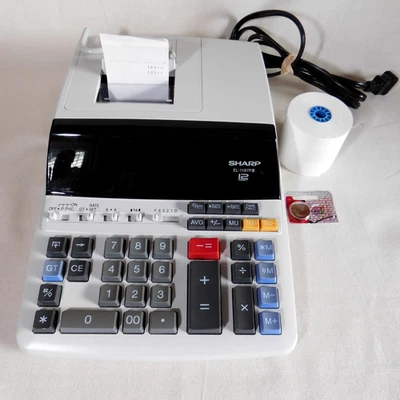 Sharp EL 1197P3 12 digit heavy duty desktop printer calculator - w/time calc. - Image 1 of 4