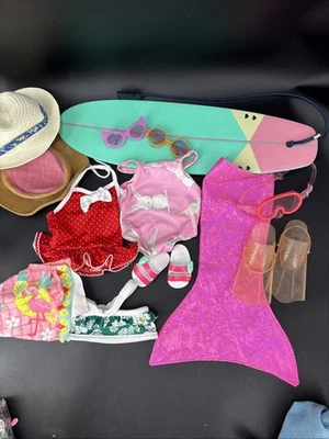 18” Doll Swimming Theme Clothing Accessories Lot 15 Pieces - Image 1 of 4