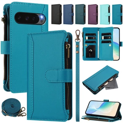 For Google Pixel 9A 8A 7A 6A 5A 10 9 Pro XL Wallet Purse Case Leather Flip Cover - Image 1 of 4