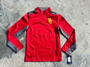 Official USC Trojans Red 1/4 Zip Fanatics NWT - Picture 1 of 5