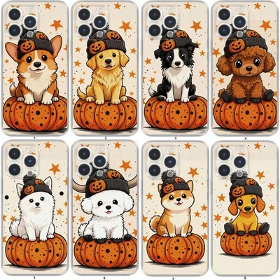 Halloween Dog Cute Cartoon Pumpkin Phone Case for Iphone 16 15 14 13 12 11ProMax - Image 1 of 4