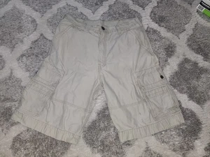 Levis Mens Cargo Shorts 34 Casual Utility White Tag Flat Front Khaki Y2K Chino - Picture 1 of 10