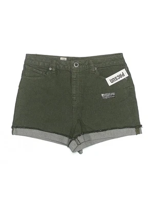 Volcom Women Green Denim Shorts 11 - Image 1 of 2