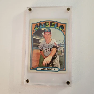 Signed PAUL DOYLE 1972 TOPPS CARD #629 ANGELS Autographed Encased - Image 1 of 4