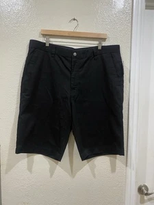 VOLCOM VMonty Stretch 22 Shorts Flat Front Chino Black Men's 38 NEW - Picture 1 of 4