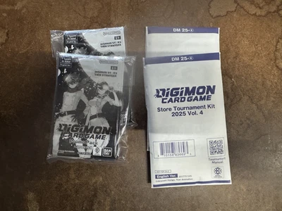 Digimon Card Game Store Tournament Kit 2025 Vol 4 x2 +16 Promo Packs NEW/SEALED - Image 1 of 2