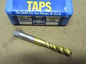 1 pc HANSON WHITNEY 1/4"-28 Fast High Spiral Flute Bottom GH3 TiN Coated Tap USA - Picture 1 of 1