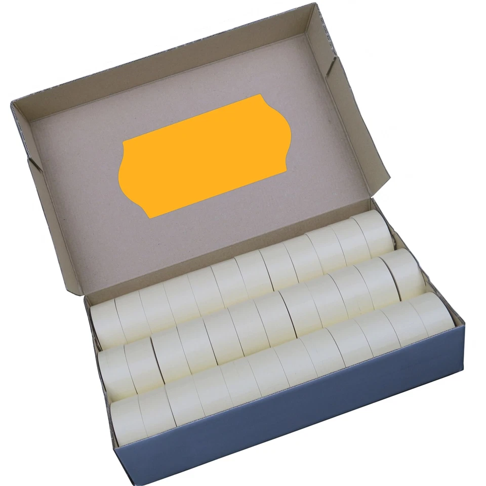 PB-ONLINEHANDEL Etiketten 26x12mm leuchtorange für Preis Auszeichner Etikettierer