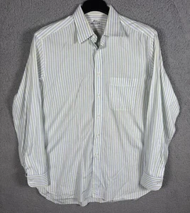 Brioni Shirt Mens Size 43 17 Striped Wilkes Bashford Made in Italy - Picture 1 of 8
