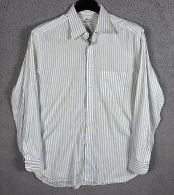 Brioni Shirt Mens Size 43 17 Striped Wilkes Bashford Made in Italy - Image 1 of 4