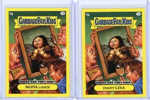 Garbage Pail Kids Flashback 3 PHONY LISA & MONA LOSER 73A/B Base Stickers - Picture 1 of 1