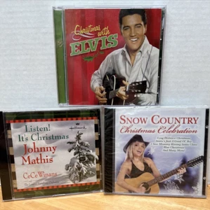 3 Cd Christmas Elvis Snow Country Johnny Mathis Hallmark NEW Silent Night MORE - Foto 1 di 9