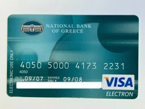 National Bank of Greece Credit Card▪️2008 Exp▪️Collectible Only▪️Visa - Picture 1 of 2