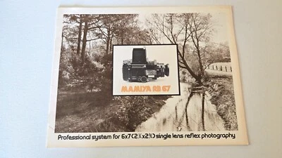Genuine Mamiya RB67 Medium Format System Vintage Sales Brochure Catalog - Image 1 of 4