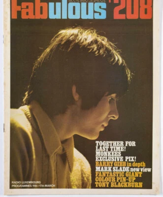 BARRY GIBB Terence Stamp MONKEES Graham Knight PETER TORK  Fabulous 208 magazine - Image 1 of 4