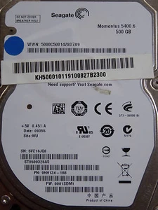 Seagate ST9500325AS / 9HH134-188 / 0001SDM1 / WU - 500 GB Notebook disco rigido - Bild 1 von 1