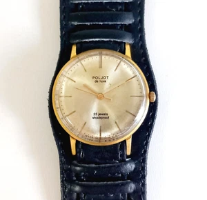 Vintage POLJOT DeLUXE Slim Men's Wristwatch USSR Soviet Mechanical Watch - Picture 1 of 11