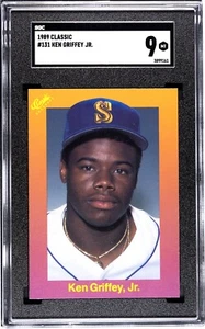 1989 Classic Orange #131 Ken Griffey Jr. RC SGC 9 MINT HOF ROOKIE Mariners Clean - Picture 1 of 2