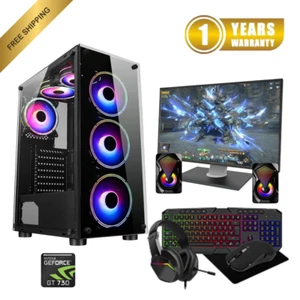 Fast Gaming PC Bundle Intel Quad Core i5 16GB RAM 128SSD +HDD Win 11P 4GB GT730 - Picture 1 of 20