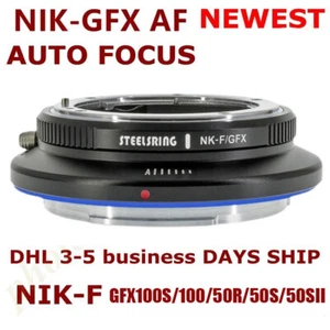 Steelsring NK-F GFX AF Lens Adapter for Nikon F Lens to Fuji GFX100S/100/50R/50S - Picture 1 of 7