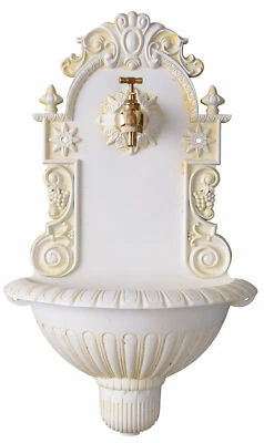 Brunnen Metall Zierbrunnen Antik Wandbrunnen Messing Wasserhahn Gartenbrunnen  - Bild 1 von 4