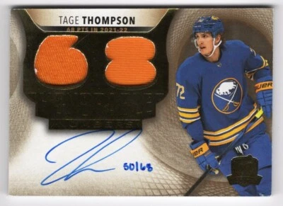2022-23 The Cup Honorable Numbers Autograph Patch #HR-TH Tage Thompson 50/68 - Image 1 of 2