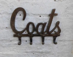 Wandgarderobe Garderobenhaken Wandhaken Coats Alu massiv Antikstyle 29 cm - Bild 1 von 1