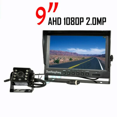 9" IPS HD Rear View DVR Monitor + AHD 1080P 8LED Backup Camera Dash Cam 5m/15m  - Image 1 of 4