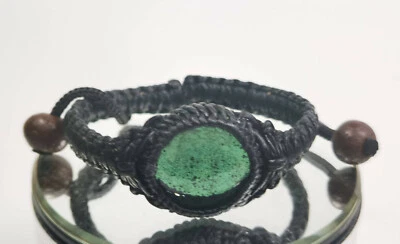 Bracelet Green Leklai Nampee Magic Gemstone Talisman Thai Holy Powerful Amulet  - Image 1 of 4