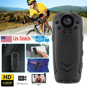 HD 1080P USB Mini Camera Video Recorder Night Vision Back Clip Body DVR 125° USA - Picture 1 of 13