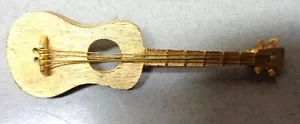 Judith Jack Guitar Gold Tone Metal Pin Brooch - Picture 1 of 5