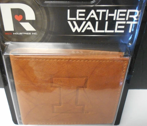 Illinois Fighting Illini Brown Leather Wallet.  #599/48 Cover