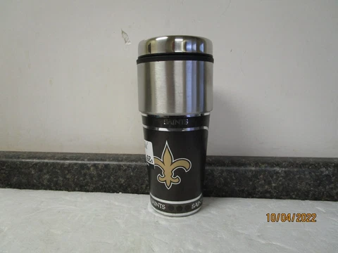 New! NFL New Orleans Saints 16oz Travel Stain Steel Tumbler Cover