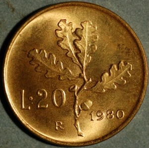 Italy 20 Lire 1980 KM# 97 - Picture 1 of 2