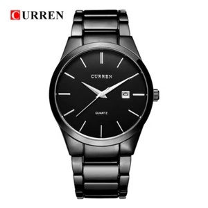 CURREN Men Quartz Watchf Full Steel for Male Business Calendar Analog Wristwatch - Picture 1 of 26