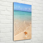 Wandbild Druck auf Plexiglas Acryl Hochformat 70x140 Seestern am Strand