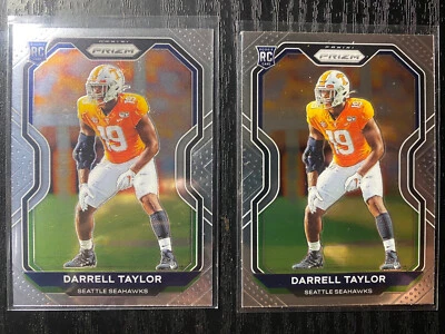2020 Panini Prizm DARRELL TAYLOR #389 Rookie Base RC Seattle Seahawks Lot of 2 - Image 1 of 2